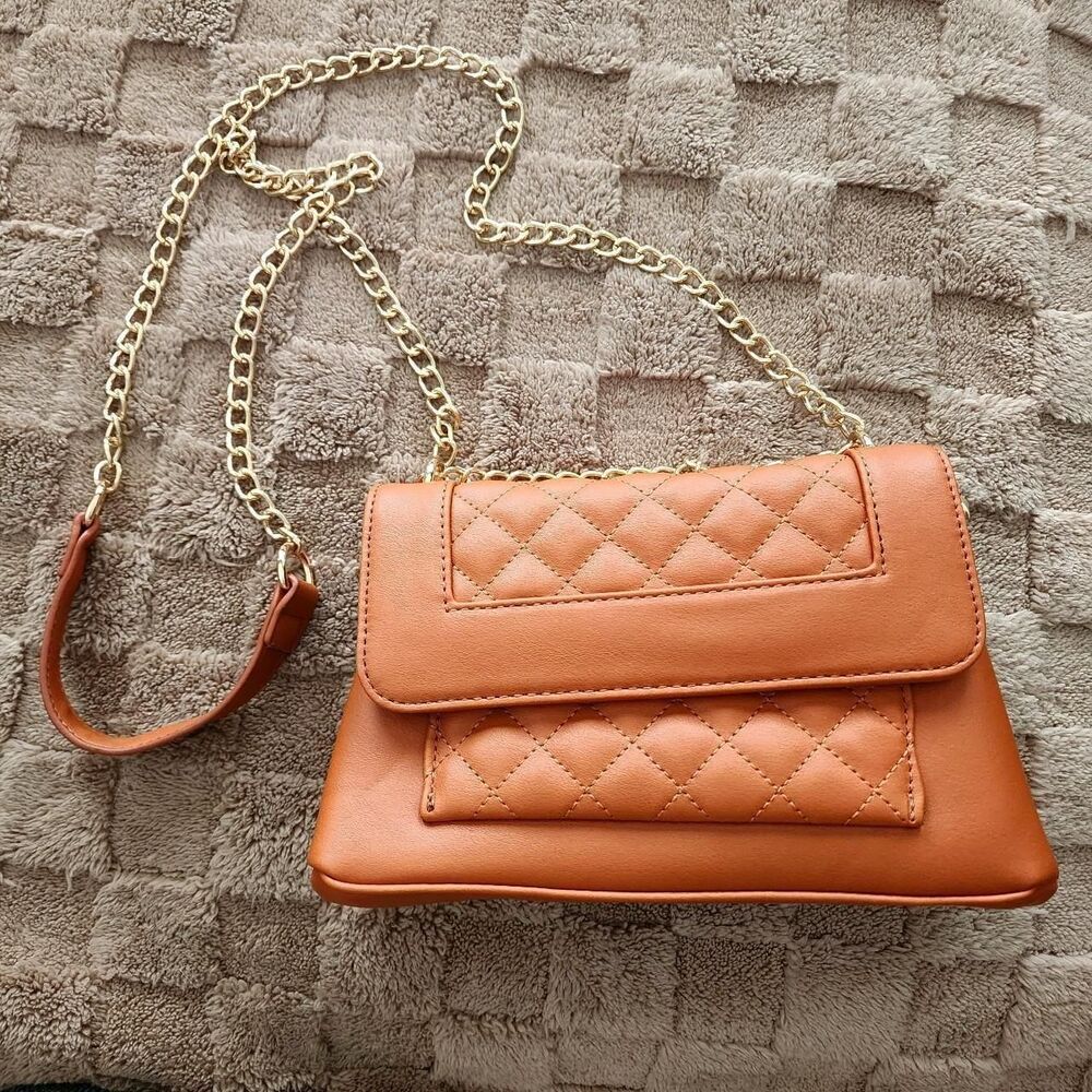 Unbranded Women's Orange and Gold Bag